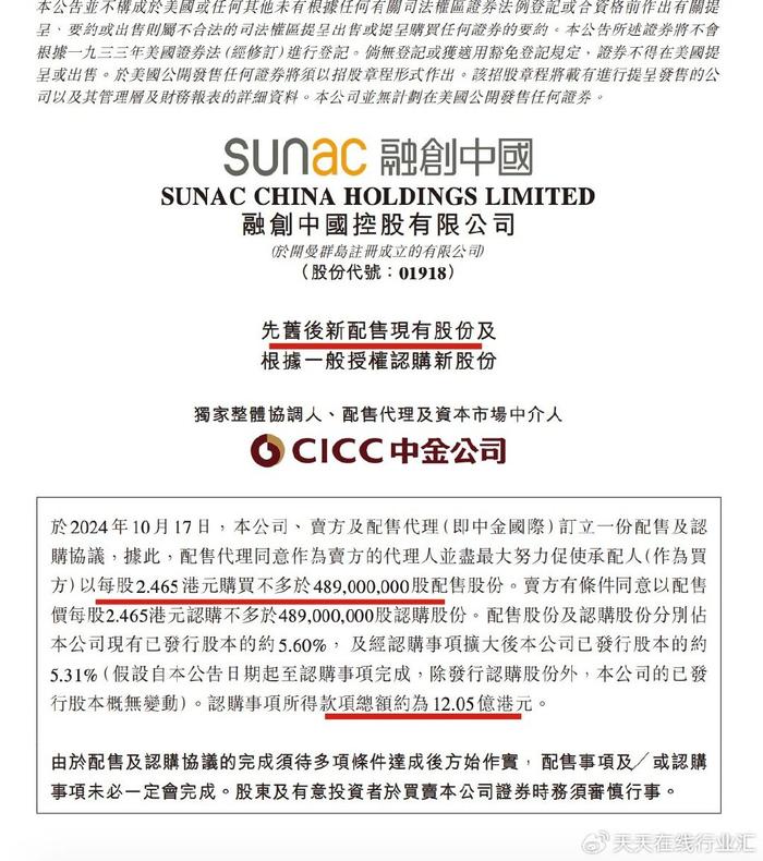 融创中国配股融资12亿港元，扬帆再起航，信心与成长的力量展现幽默